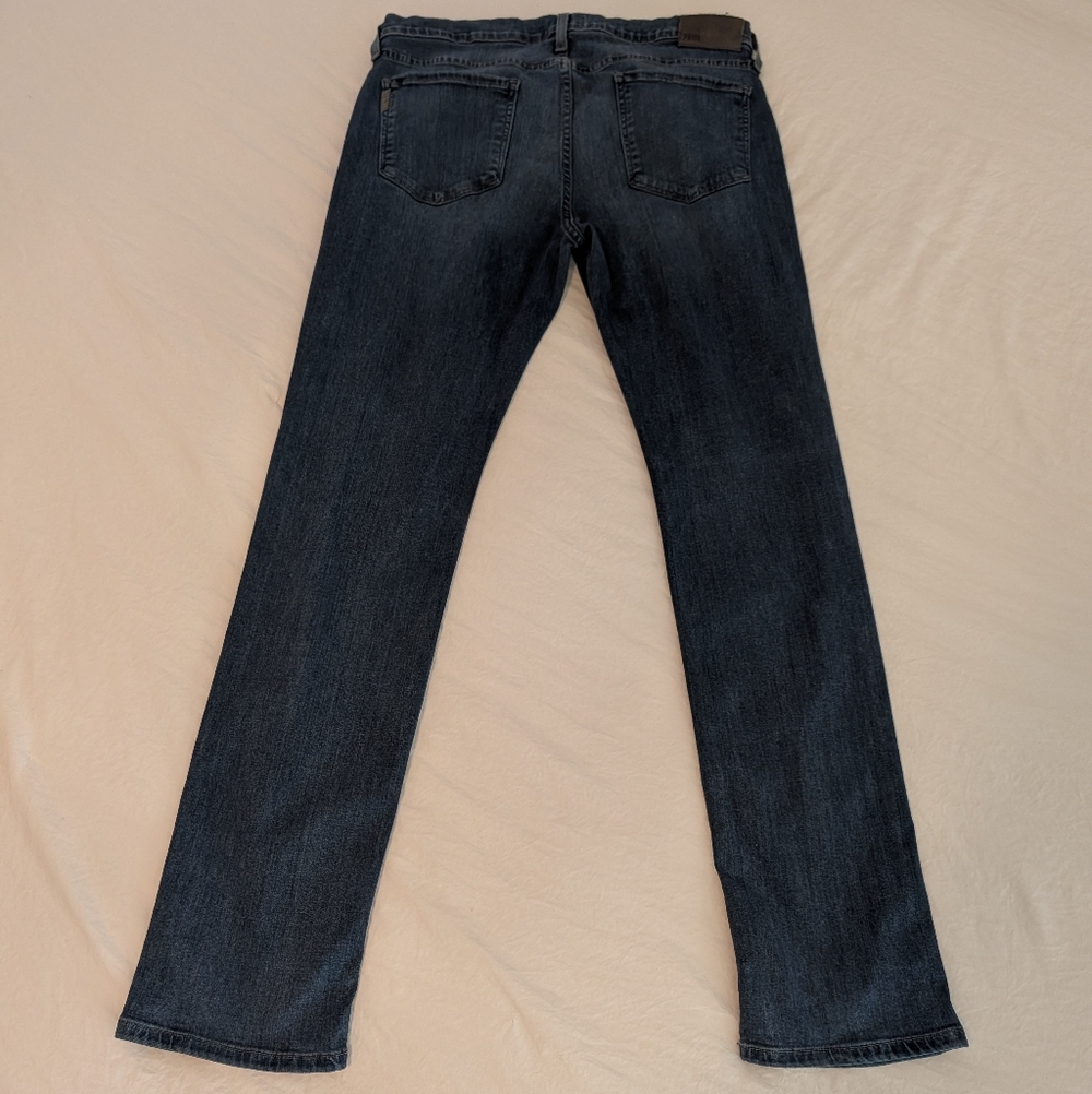 Paige Men's Normandie Jeans Straight Stretch Sz 34 X 33 Med/Dark Wash Designer - Picture 12 of 15